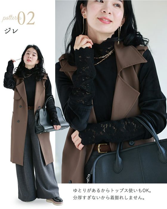 ベロア×レース 寒さも抜け感も我慢しない インナー