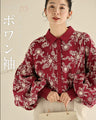 煌めく花刺繍ポワン袖