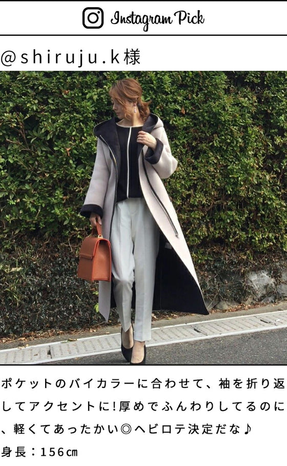 軽×暖ゆる綺麗コート スタッフ着用* インスタグラマーさん着用