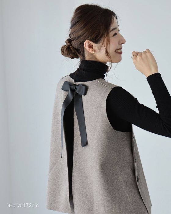 A ribbon vest for adults with a lovely feminine look