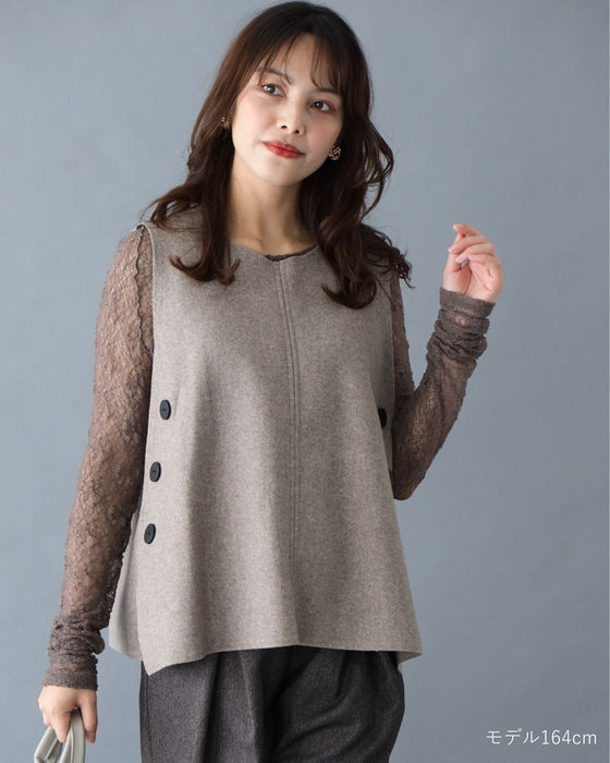 A ribbon vest for adults with a lovely feminine look