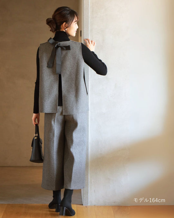 A ribbon vest for adults with a lovely feminine look