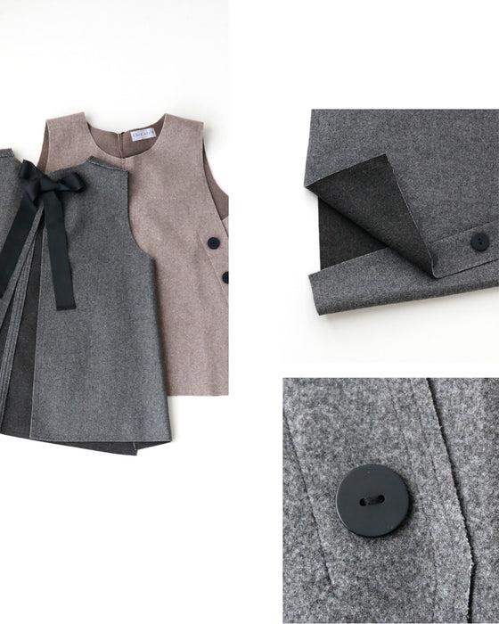 A ribbon vest for adults with a lovely feminine look