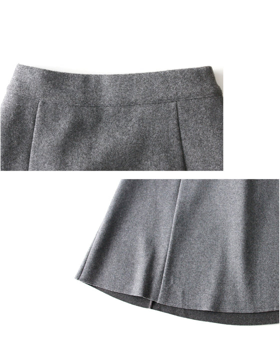 冬のお出かけに暖か立体スカート
