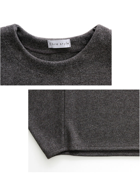 重ね着もステキ！さりげな体型カバードルマントップス