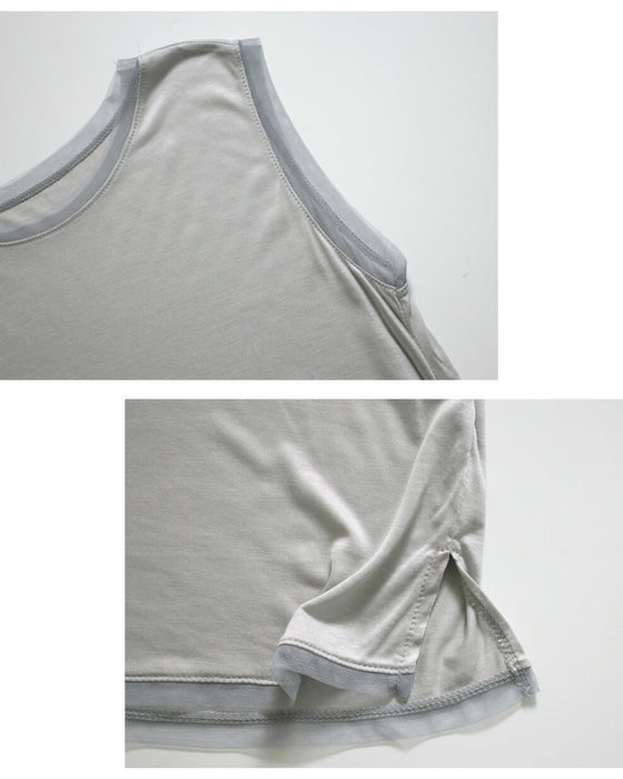 A long inner with tulle hem that shows off your skin