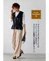 The perfect feminine fake leather vest for adults