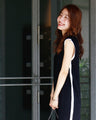 Great slimming effect! A color-coordinated dress that will make you look slimmer