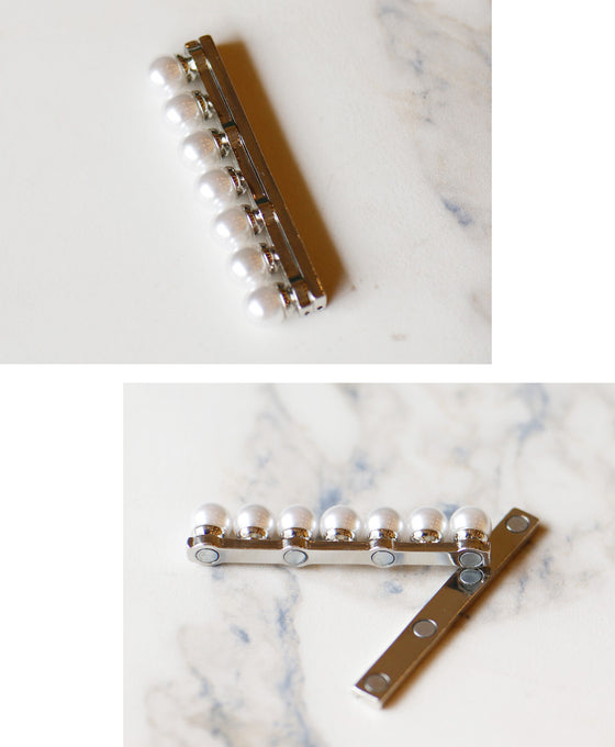 A gorgeous pearl magnet brooch that won't make holes in your clothes