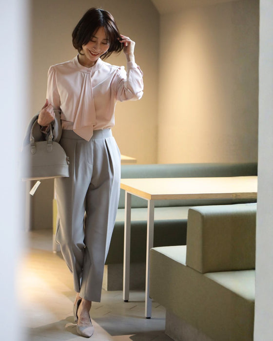 きちんと見え可愛くならないボウタイブラウス