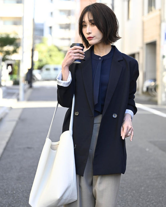 きちんと見え可愛くならないボウタイブラウス