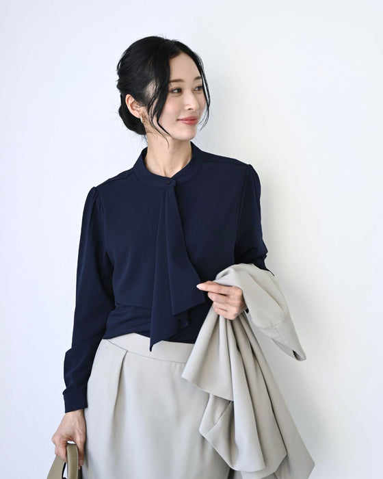 きちんと見え可愛くならないボウタイブラウス