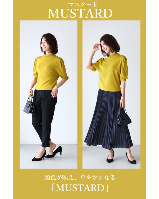 きれいめ派のマストアイテム程よい可愛さパフスリーブニット