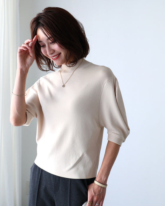 きれいめ派のマストアイテム程よい可愛さパフスリーブニット
