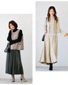 Anti-static! Slimming flare sleeve knit for adults