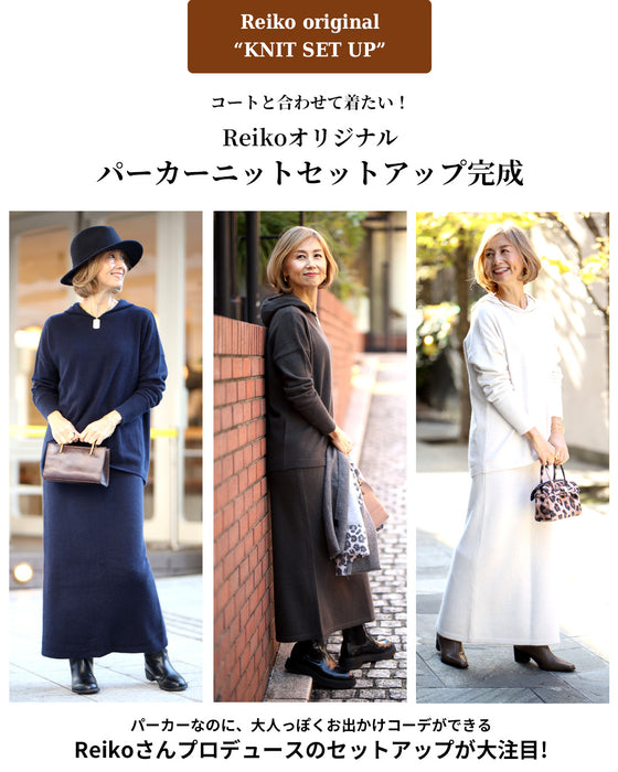 Reiko×Ehre style  誰でも小顔立体フードカラーReikoコート