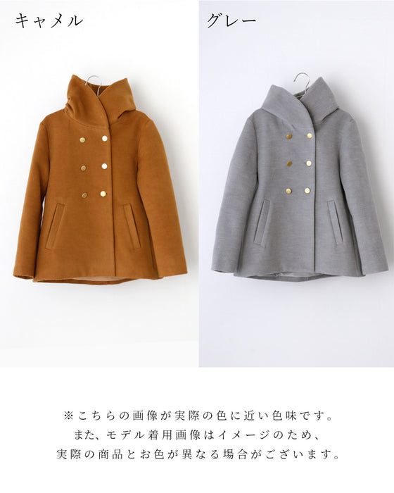 Reiko×Ehre style  誰でも小顔立体フードカラーReikoコート