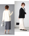 Have fun with layers! Long neck knit for a slimmer face