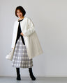 【セール商品返品交換不可】コートイン映え！差し白チェックニットスカート