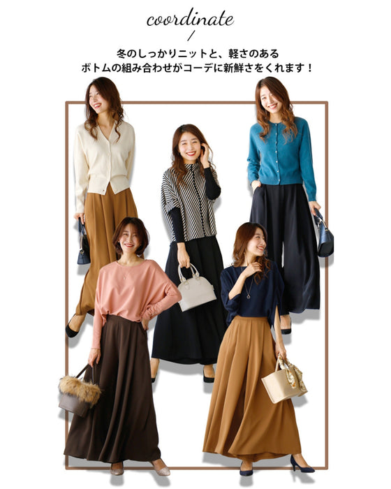 Mix and match fabrics for winter! Dramatic wide pants