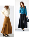 Mix and match fabrics for winter! Dramatic wide pants