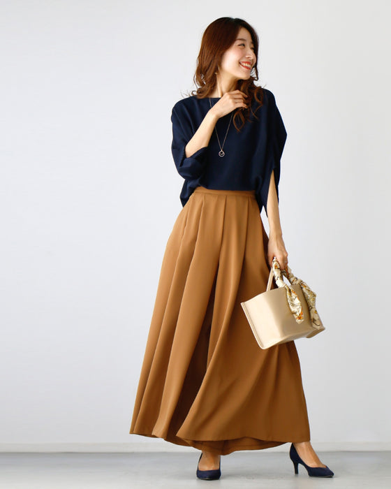 Mix and match fabrics for winter! Dramatic wide pants