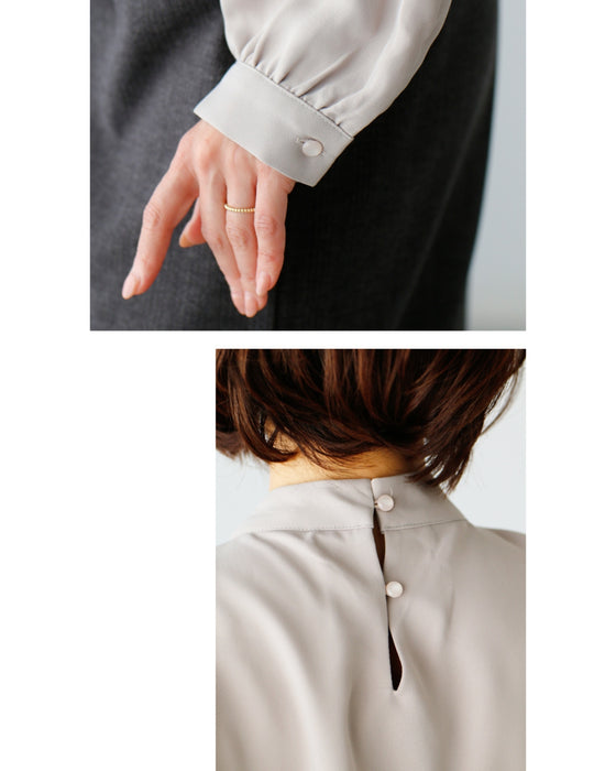 No need to tie it. Just put it on and you're done! Bowtie blouse
