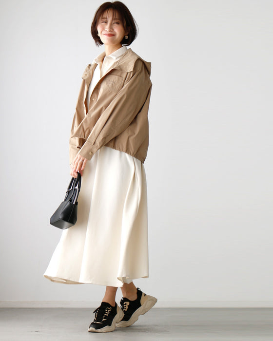 Not too formal! A shirred dress that maintains a sophisticated adult look