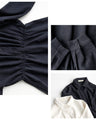 Not too formal! A shirred dress that maintains a sophisticated adult look