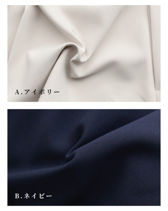 女性らしく細く見せるペプラムスーツ