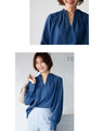 Clean around the face! Beautiful décolletage skipper blouse