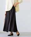 For a classy look. Don't just go for casual! Satin tuck skirt