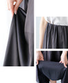 For a classy look. Don't just go for casual! Satin tuck skirt