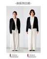 A beautifully draped chiffon collar cardigan that can be worn until early summer