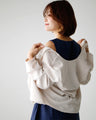 A beautifully draped chiffon collar cardigan that can be worn until early summer