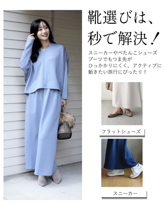 Perfect for travel or long commutes. A comfortable set for your trip. Skirt set