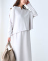 Perfect for travel or long commutes. A comfortable set for your trip. Skirt set