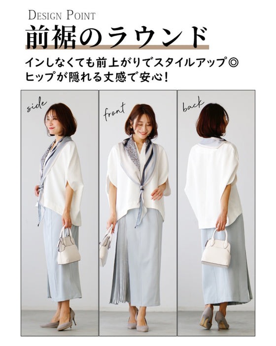 華奢見せが叶う!着やせの技ありキーネックドルマン