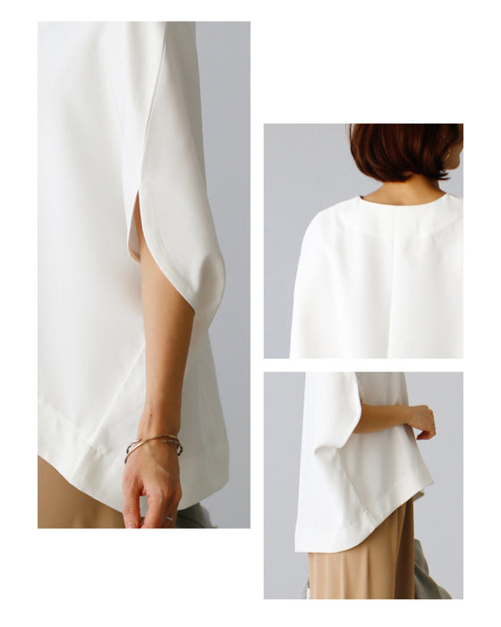 華奢見せが叶う!着やせの技ありキーネックドルマン