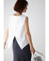 Fashion starts from the back! A back slit tank top for adults