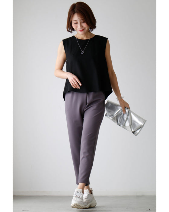Fashion starts from the back! A back slit tank top for adults