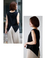 Fashion starts from the back! A back slit tank top for adults