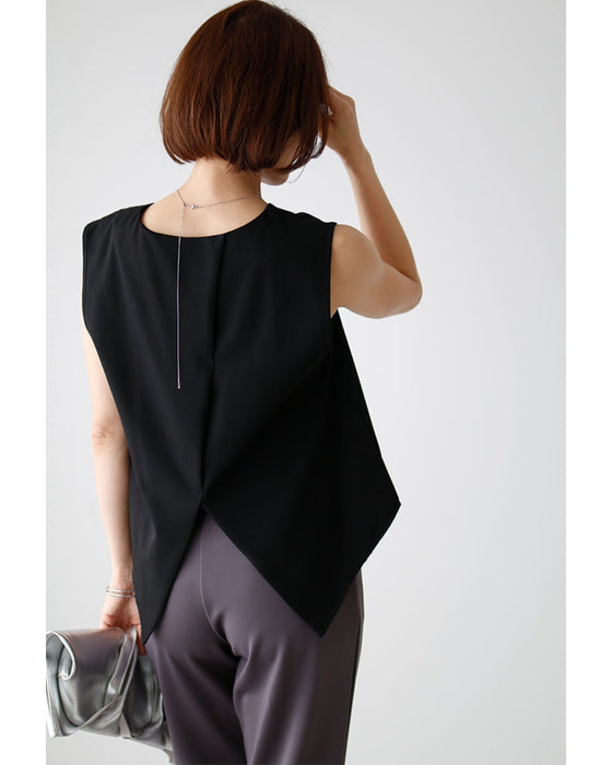 Fashion starts from the back! A back slit tank top for adults