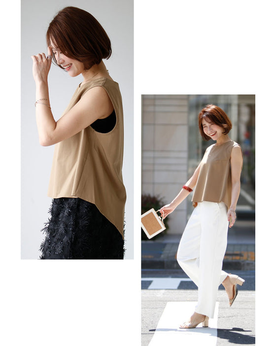 Fashion starts from the back! A back slit tank top for adults
