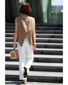 Fashion starts from the back! A back slit tank top for adults