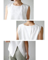 Fashion starts from the back! A back slit tank top for adults