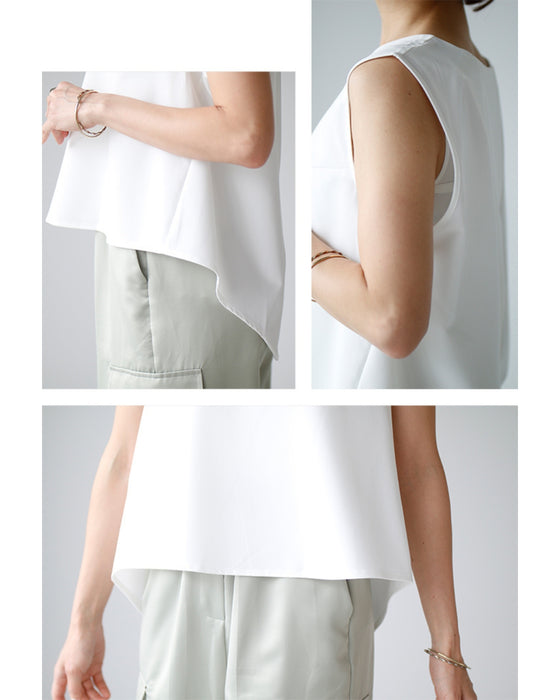 Fashion starts from the back! A back slit tank top for adults