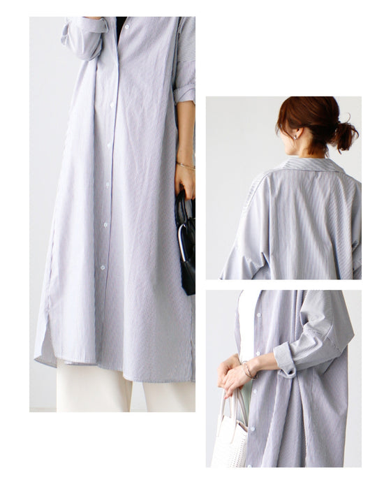 Long length! Loose shirt 3-way dress