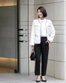 New tweed work jacket adds a touch of glamour