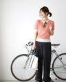 Casual is beautiful! A short-sleeved striped top that can be worn like a T-shirt